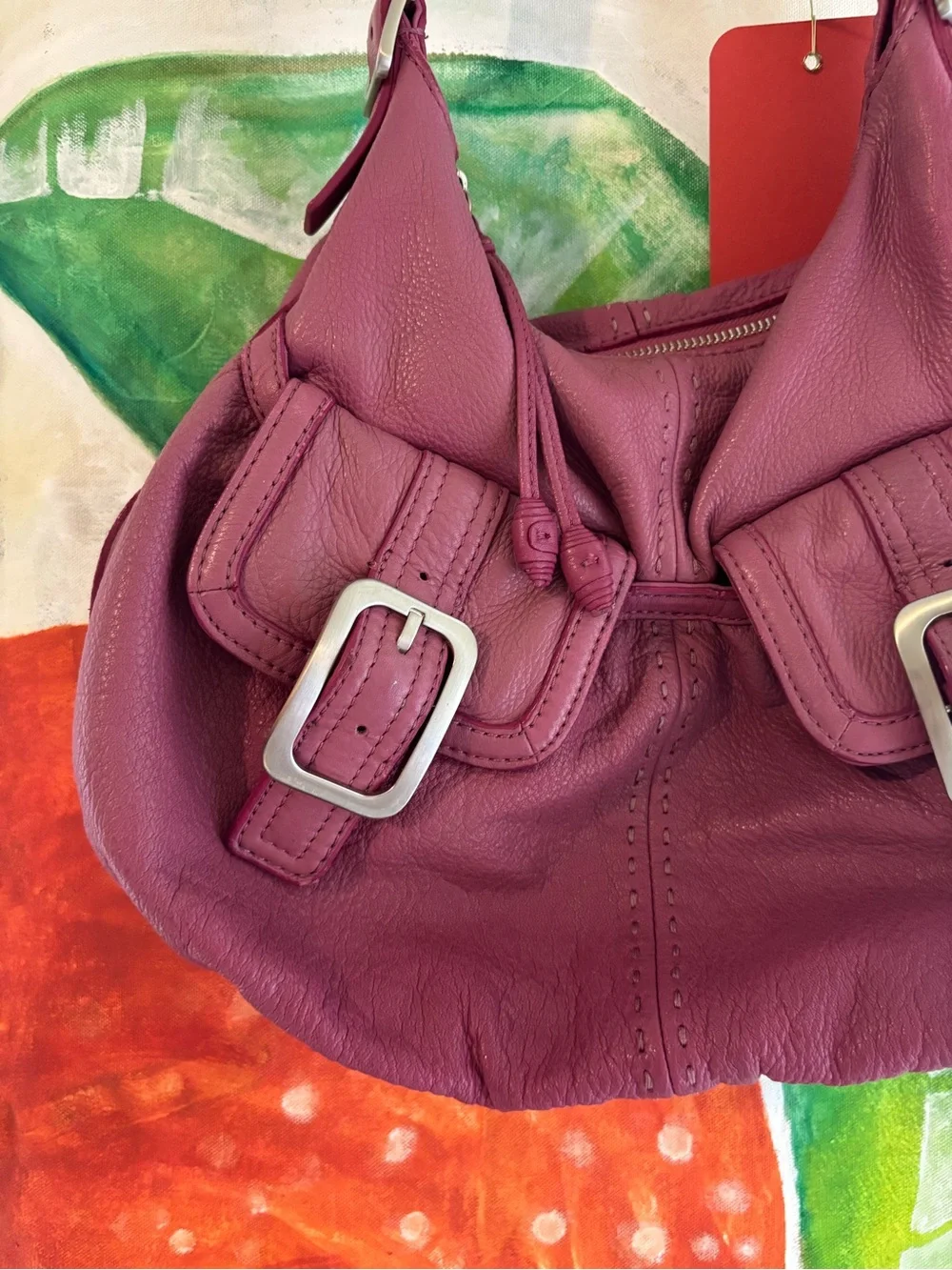 y2k Women's Pink Leather Hobo Shoulder Bag